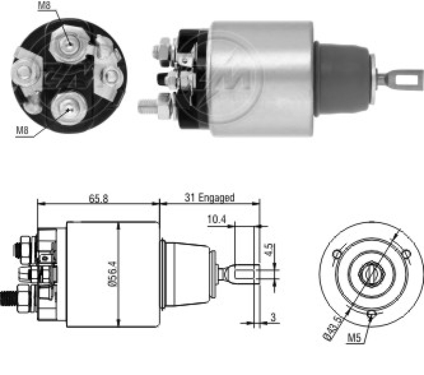 AUTOMATICO DE ARRANQUE BMW 530 535 540 730 735 840 X5 Z8 12V BOSCH ZM 