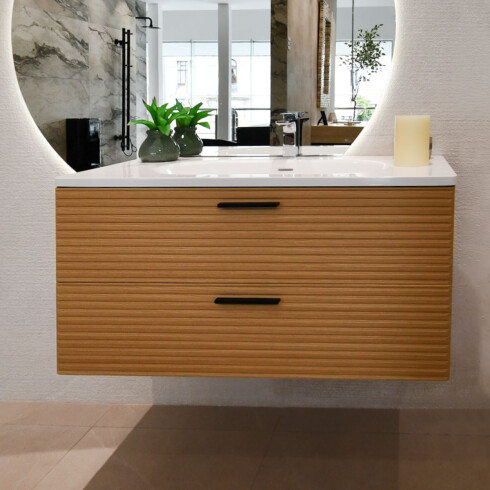 MUEBLE DE COLGAR AMINOV MDF - 100x50x50cm GAMAS DE MARRON