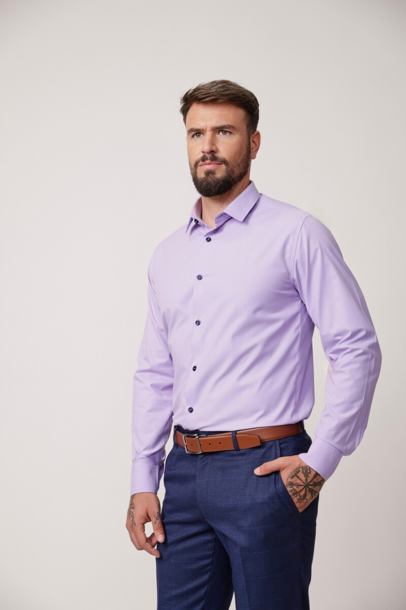 Camisa Cotton Blend - LILA 