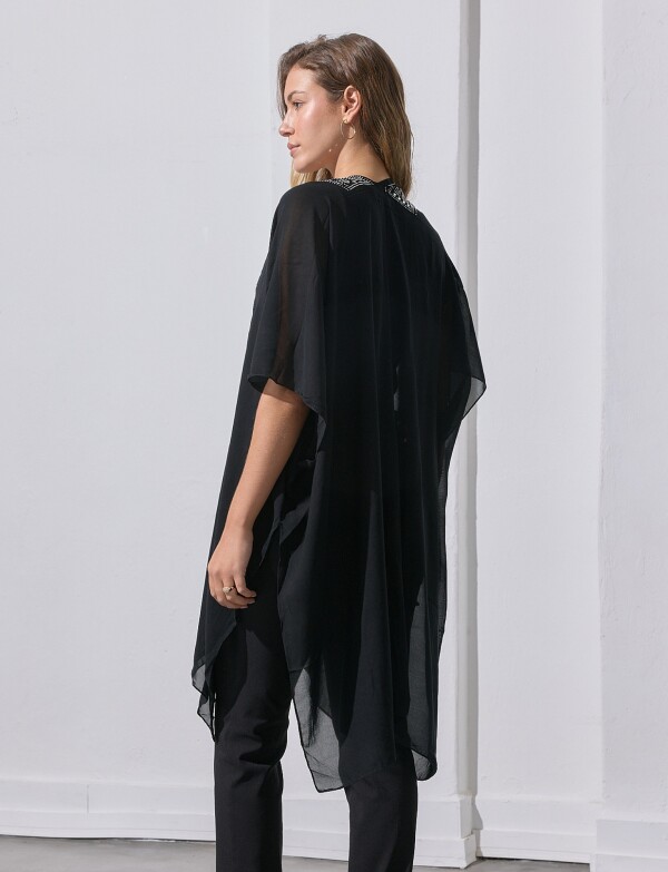 Kimono Noche NEGRO/PLATEADO
