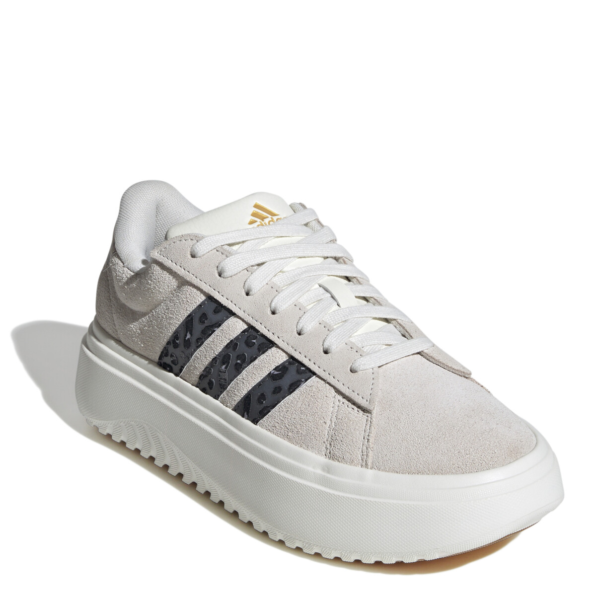 Championes de Mujer Adidas Grand Court Plataforma - Gris - Blanco - Negro 