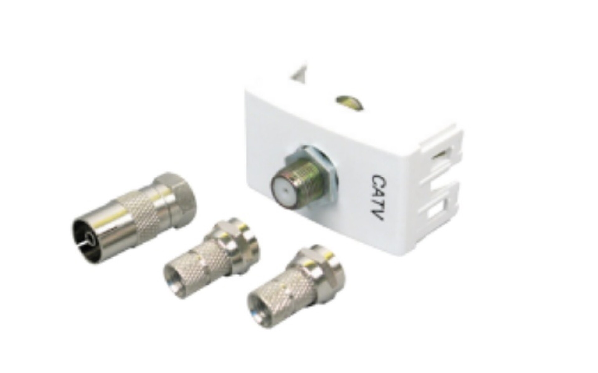 TOMA CATV PIN FINO -DIVISOR MARFIL  - LM 