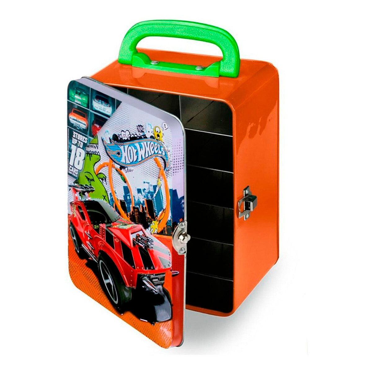 Hot Wheels Porta Autitos X18 Valija Metal 