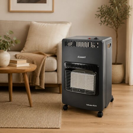 ESTUFA SUPER GAS CUORI VULCANO CUO 1015 NEGRO
