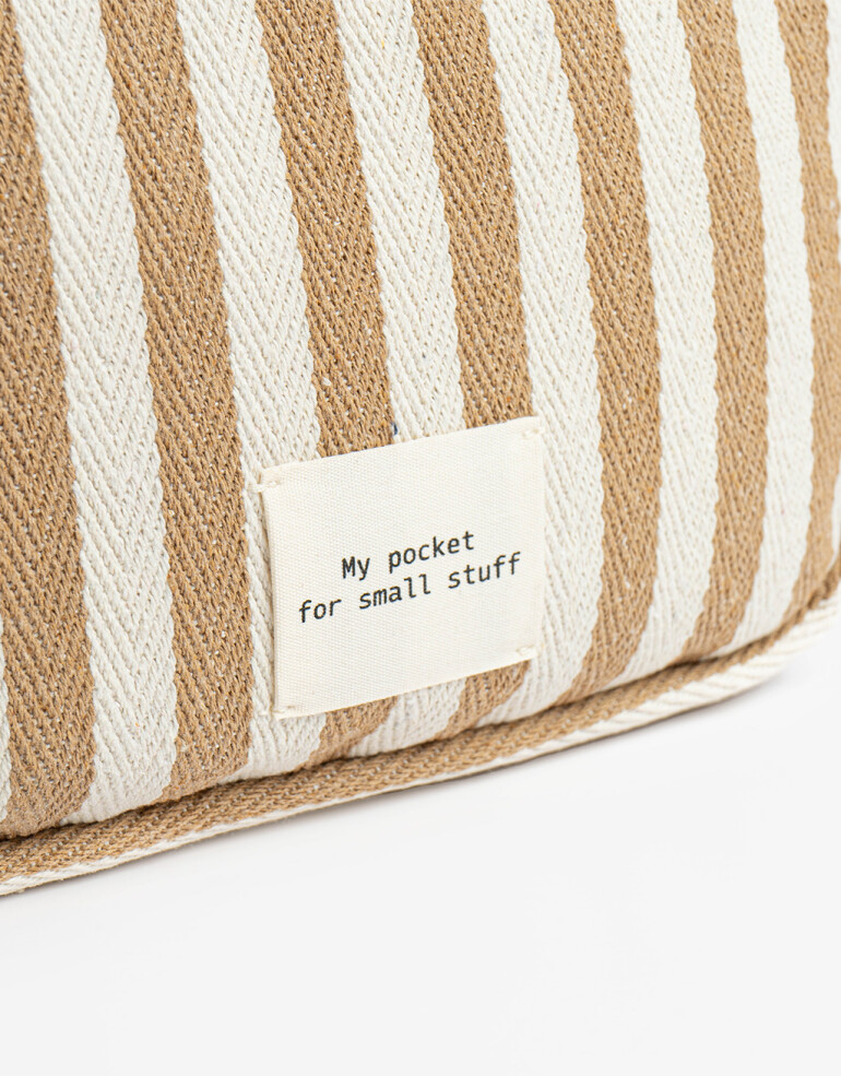 Porta Cosméticos Portacosméticos Rayado - Marron Beige