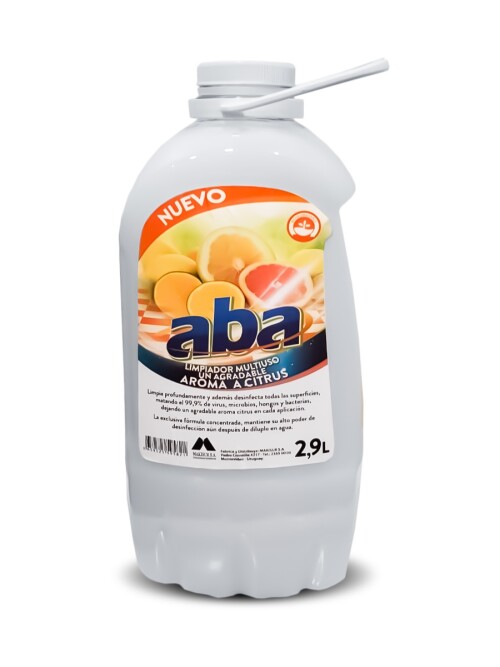 Limpiador multiuso Aba 99,9% Citrus 2,9 Lts Limpiador multiuso Aba 99,9% Citrus 2,9 Lts