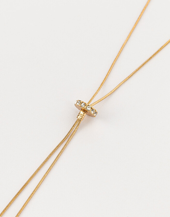 Collares Largos Con strass Collar Largo Con Strass - Dorado