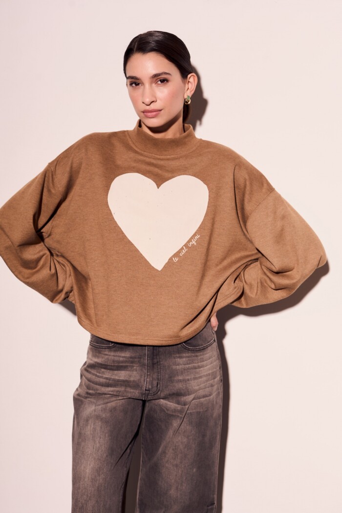 Sweater Algodón Peinado Camel