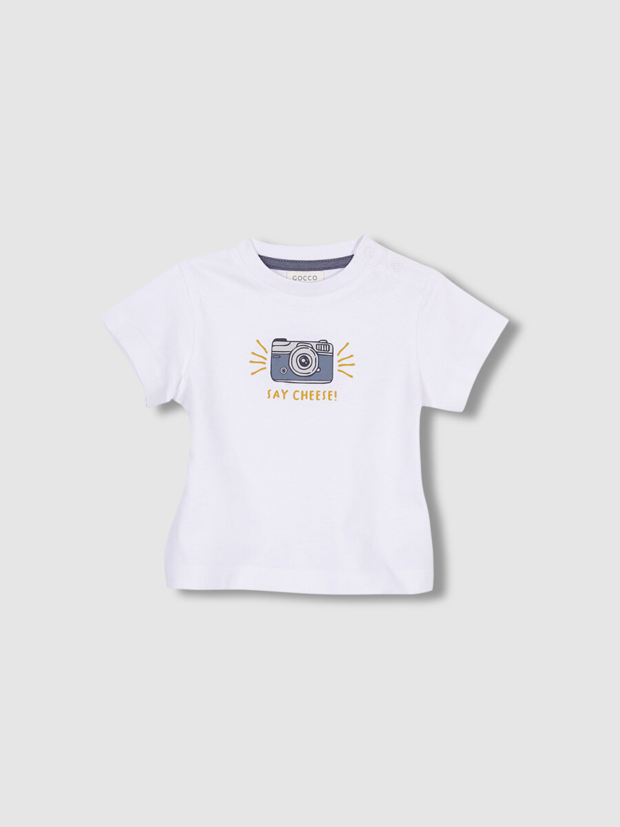 Camiseta Print Camaras Blanco