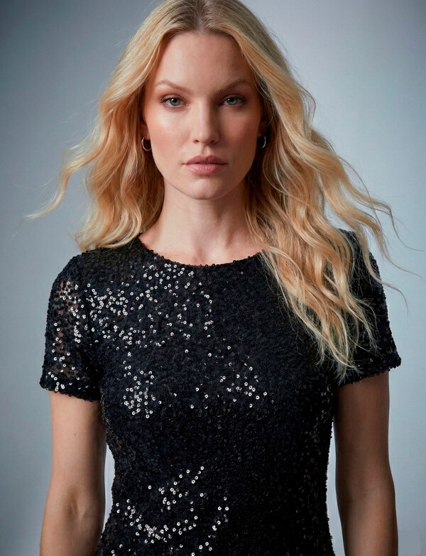 Vestido Lentejuelas NEGRO