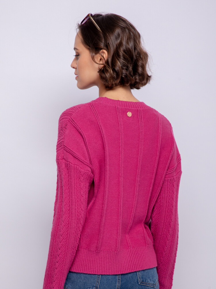 SWEATER TIBET Rosa Orquidea