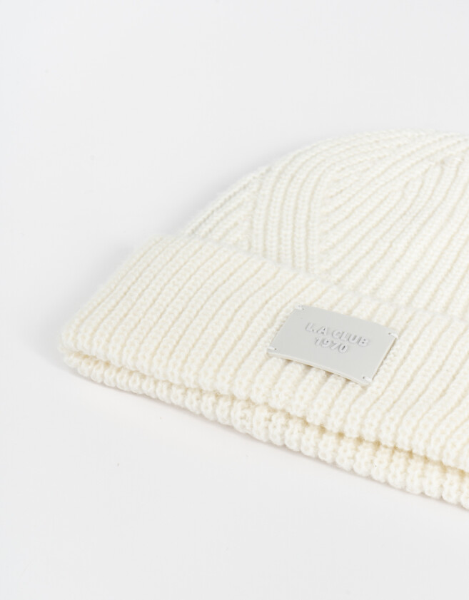 Gorro Clasico Gorro Tejido Texturado - Blanco Crudo