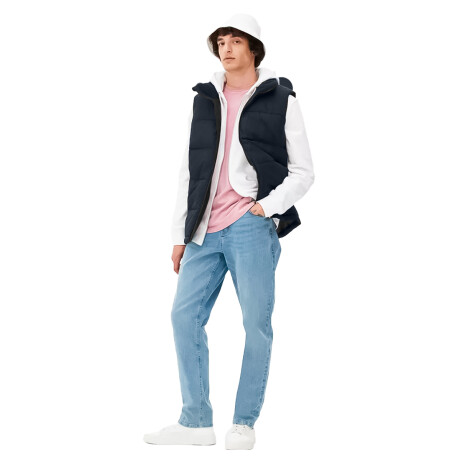Chaleco Inflado Uzspace Hombre Invierno Con Bolsillos Azul