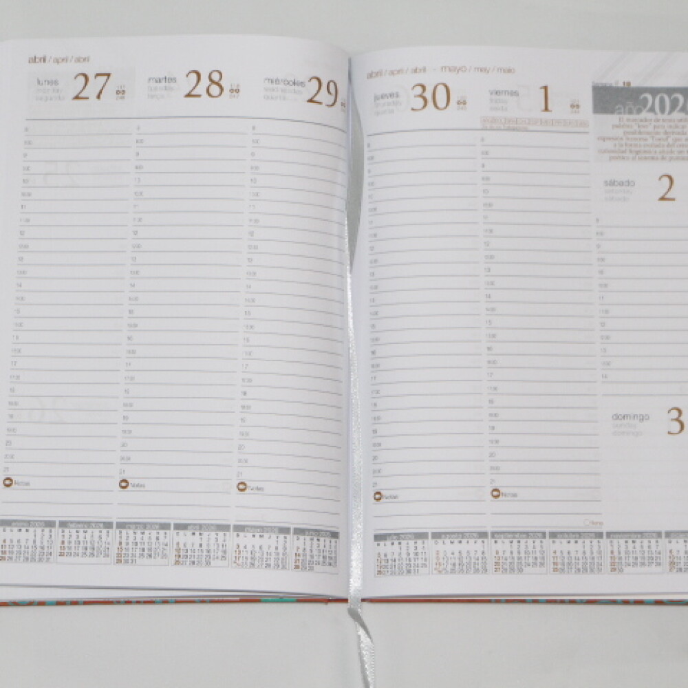AGENDA REMEMBER SENIOR 1470 TAPA FORMAS ANARANJADO Y VERDE GRIS