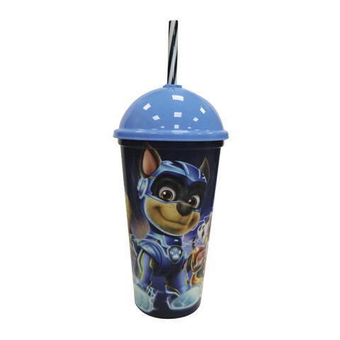 Vaso Plástico Milk Shake con Pajita Paw Patrol Diseño Surtidos 500 ml Multi Surtido