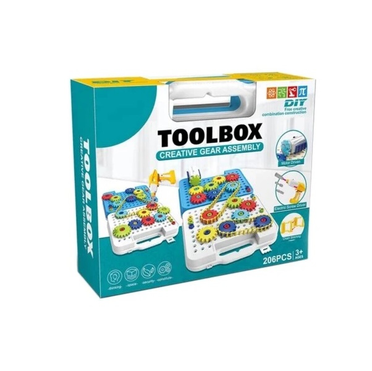 206 Piezas Bloques Eléctricos DIY – Caja de Herramientas 