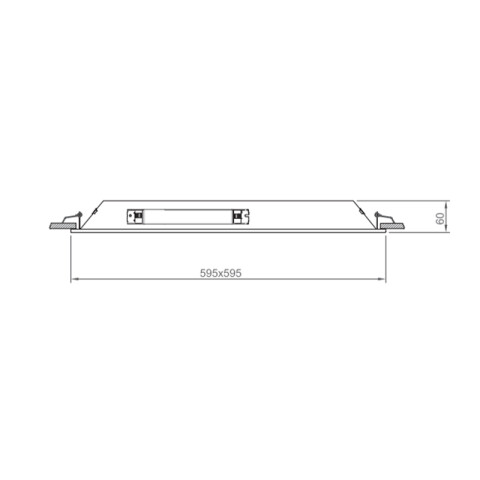 Panel LED embutir cuadrado 33W 595x595x60mm neutra IK0330