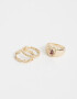 Sets Anillos Místco Set De Anillos Metal Dorado - Dorado