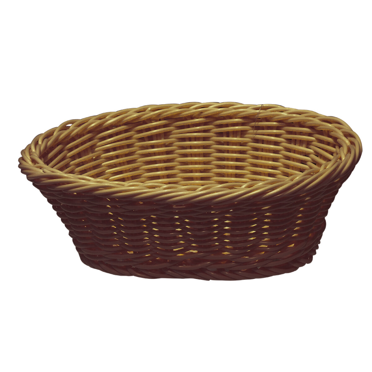 CESTO OVAL RATTAN PLAST23X16.5X7CM MARRON 