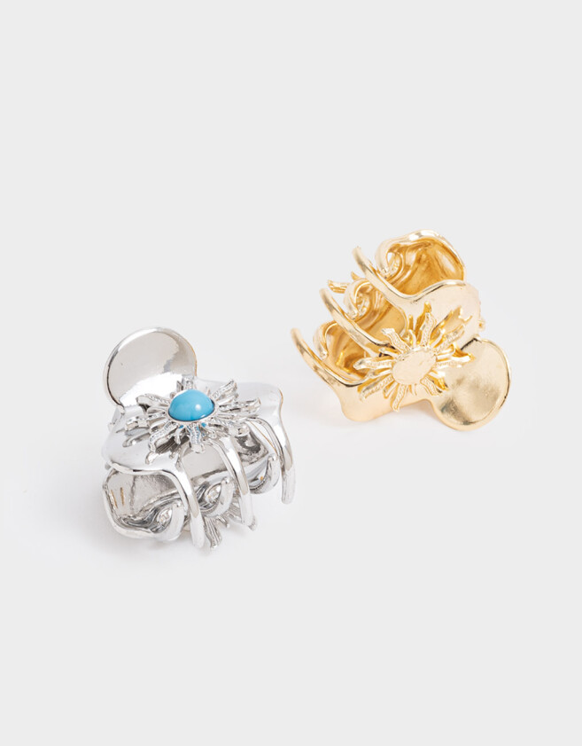 Broches Sets Metallic Set De Broches - Combinacion Tricolor
