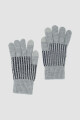 Guantes con rayas <br /> mujer Gris