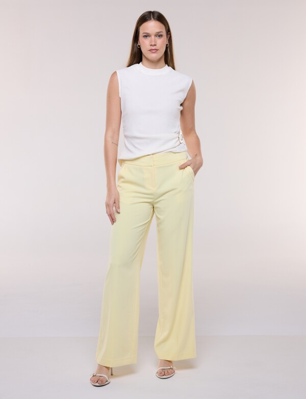 Pantalón Wide Leg Sastrero AMARILLO