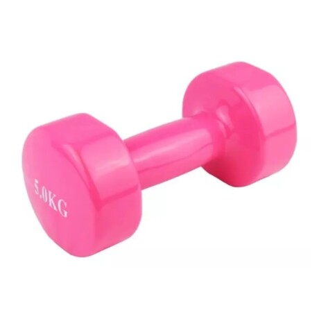 Mancuerna Engomada Antideslizante Revestida 5kg Fucsia