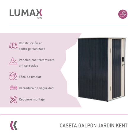 Caseta Galpón Jardín Lumax kent Gris Oscuro 160X103X90 Caseta Galpón Jardín Lumax kent Gris Oscuro 160X103X90