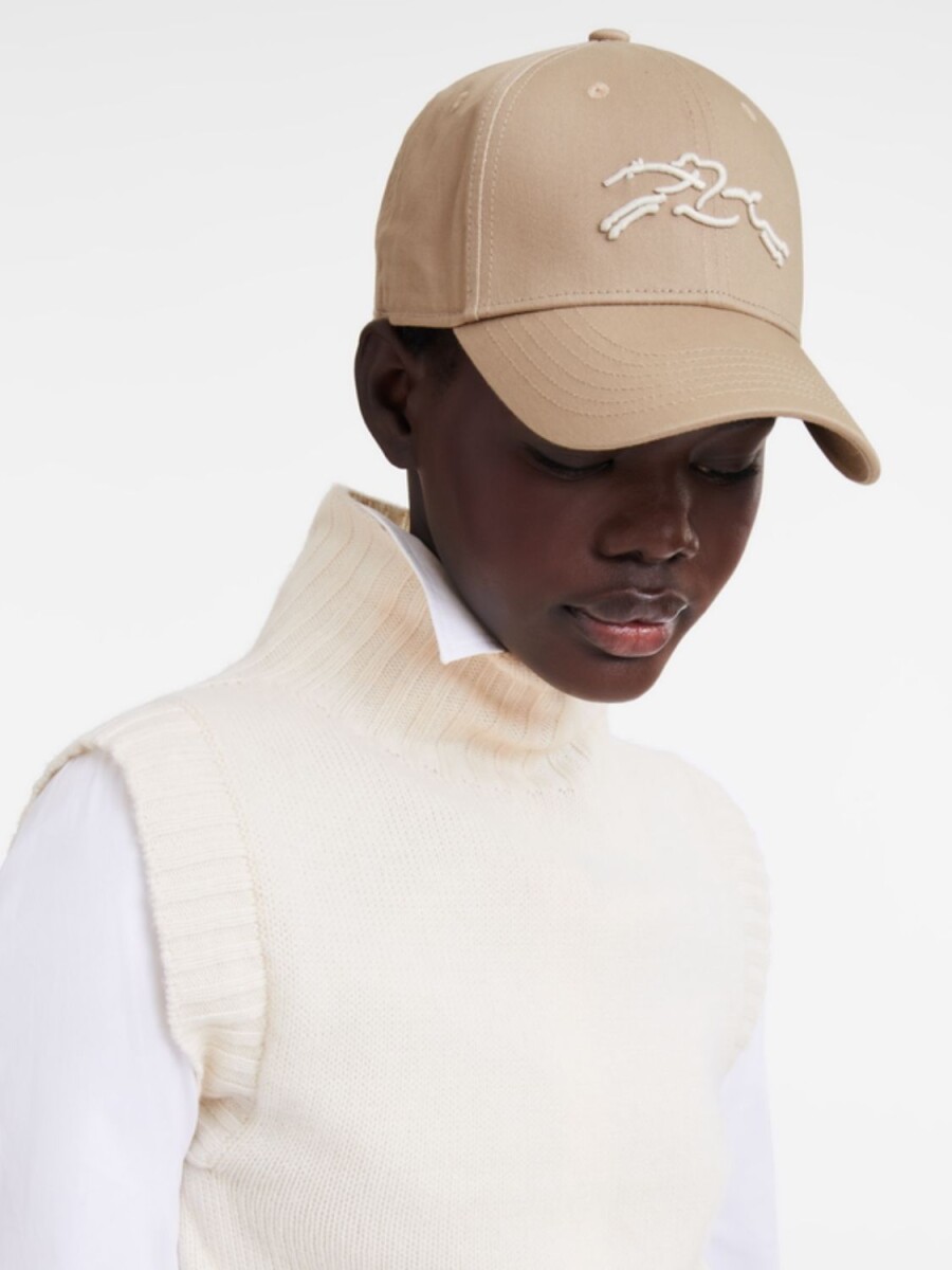 Longchamp-Gorro de algodón bordado 