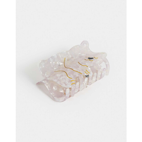 Broche Acrílico Animalito Blanco Crudo