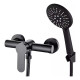 Monocomando Para Ducha Mezcladora Griferia Para Baño Negro Monocomando Para Ducha Mezcladora Griferia Para Baño Negro