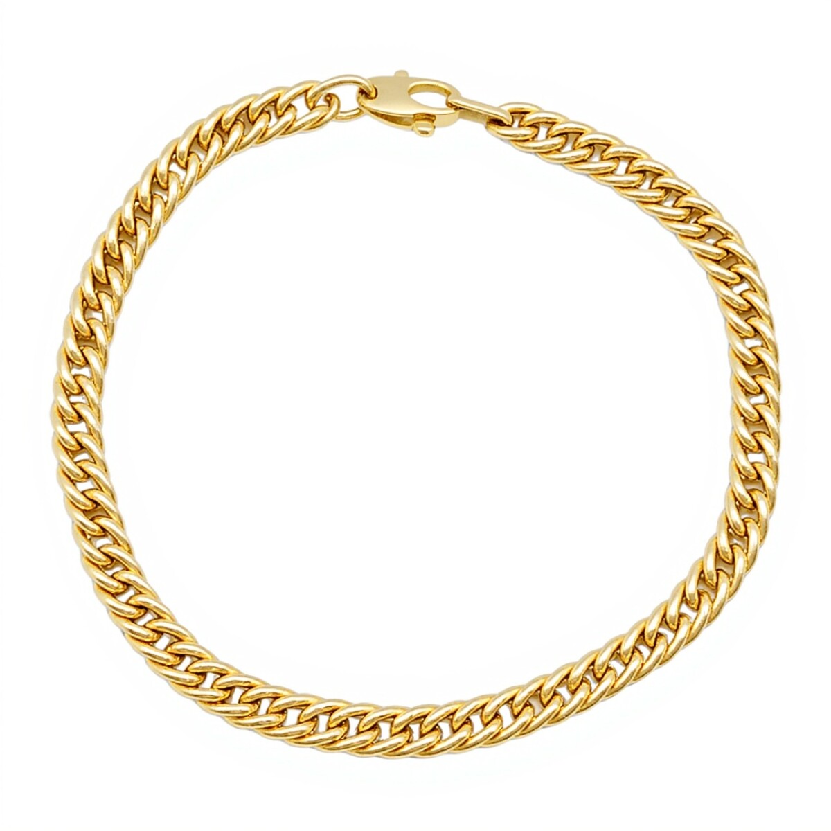 Pulsera Cubana-Oro bajo-Sin Piedra-PU80024 - sinpiedra 