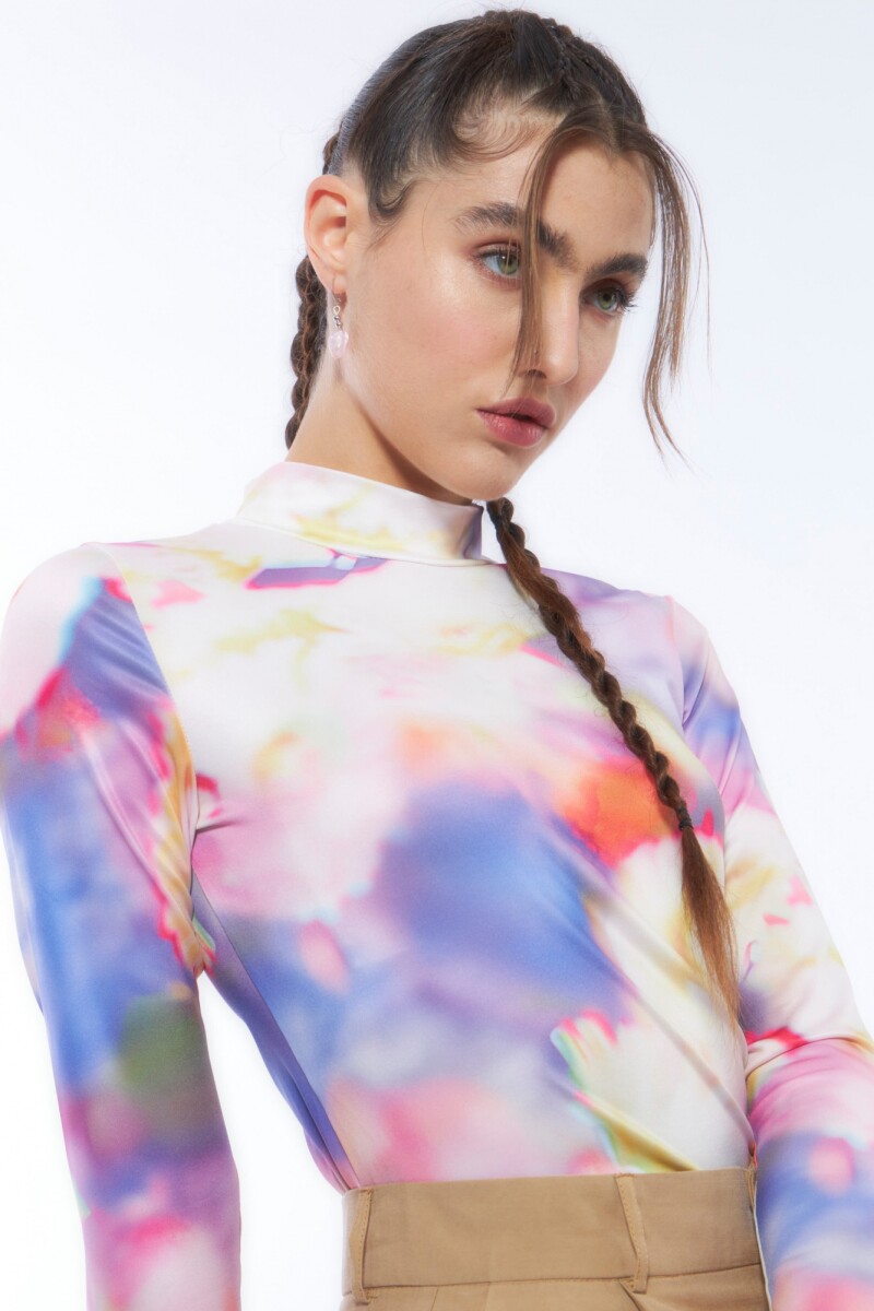 Top floral multicolor