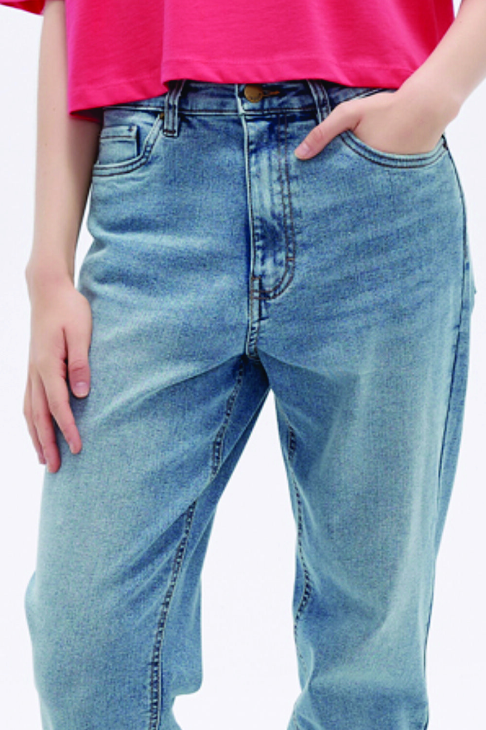 Pantalon Jeaniu Azul Grisaceo