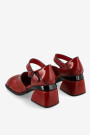 SANDALIA CON TACO PEE-WEE Bordo
