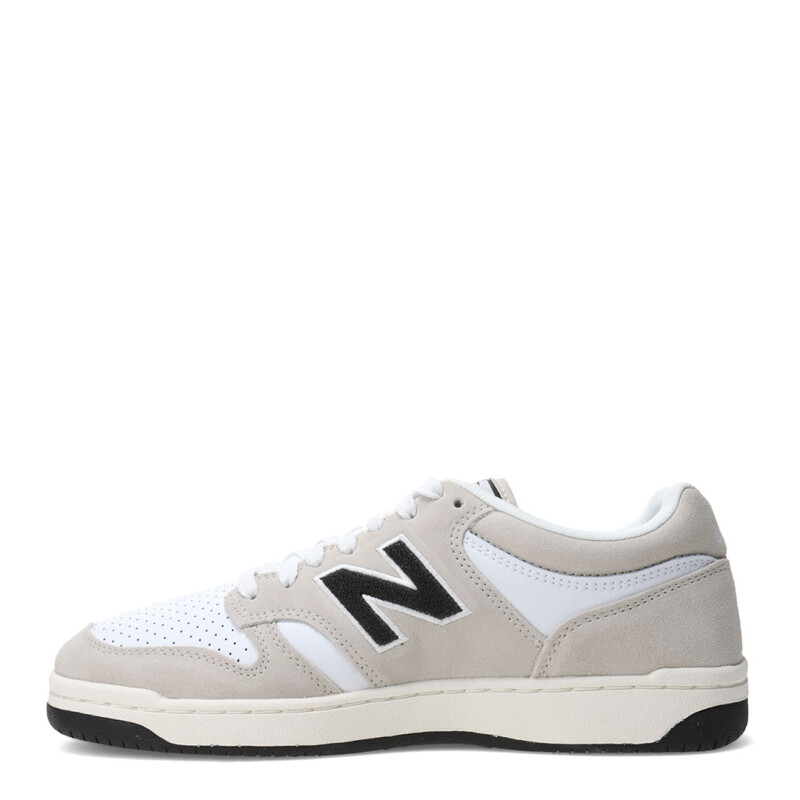 Championes Unisex New Balance 480 Court Gris - Blanco