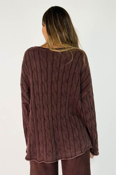 SWEATER FLORA Marron
