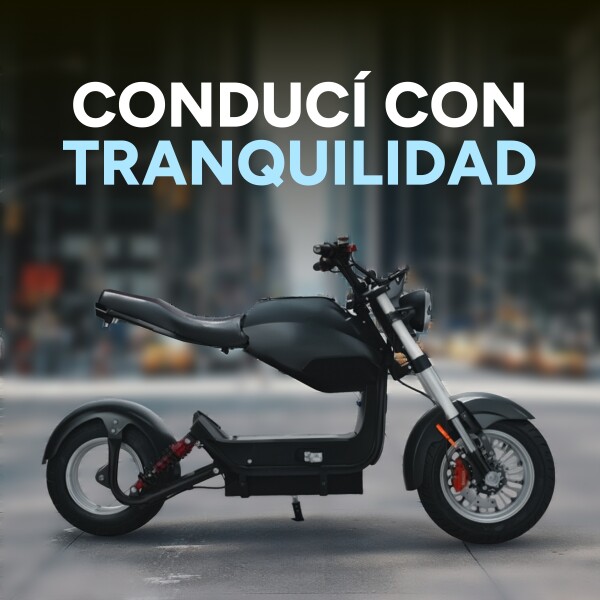 Moto Electrica Gogreen Shadow 2000W 20Ah 55 Km/h Alarma Led Variante Color Negro