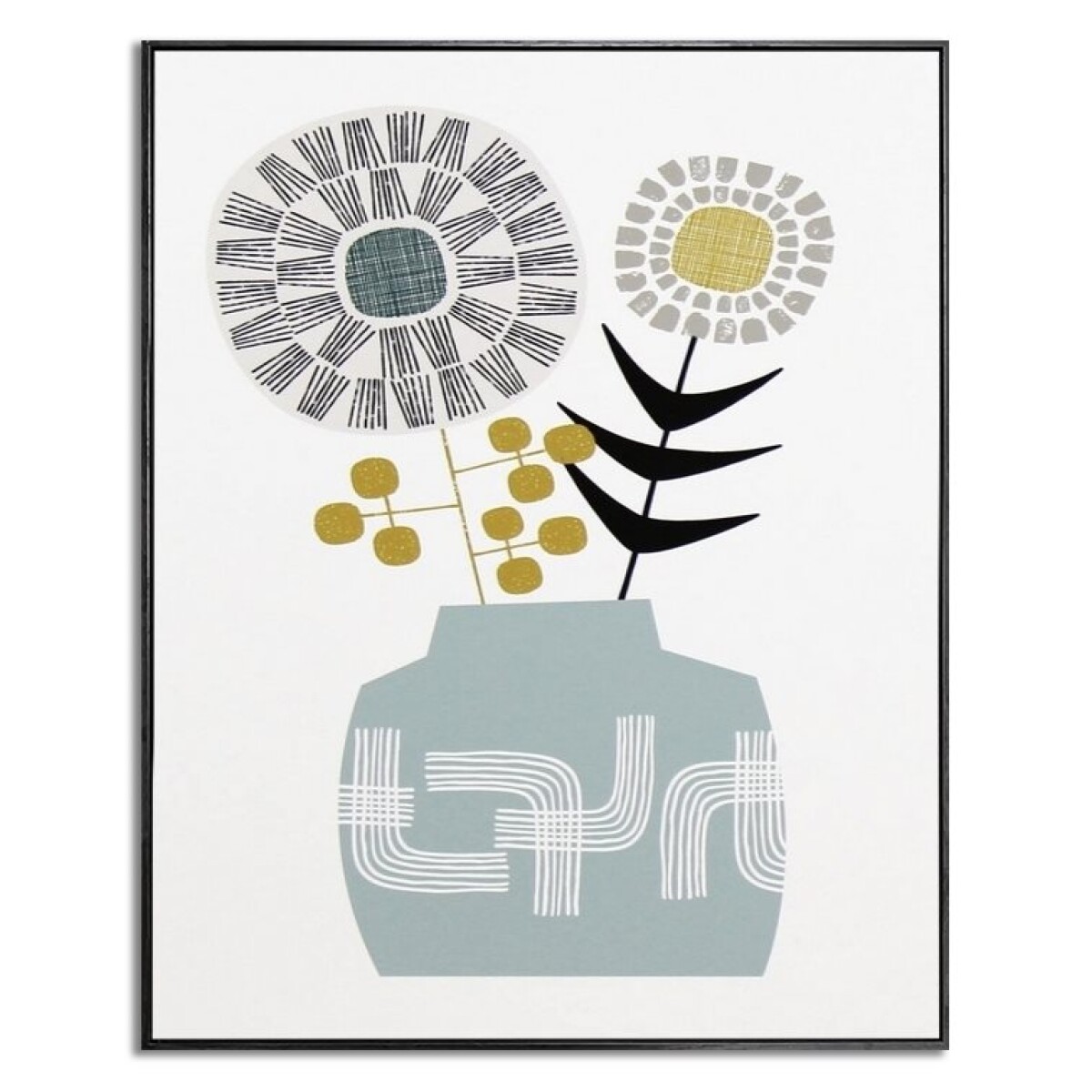 CUADRO CANVAS 40x50cm MARCO FLORERO GEOMÉTRICO 3 