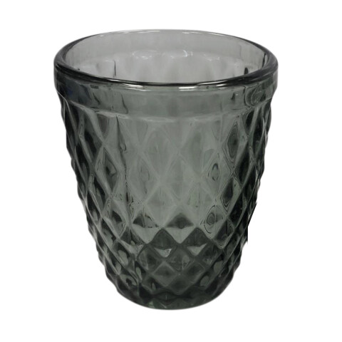 Vaso Vidrio con Relieve 260 ml GRIS