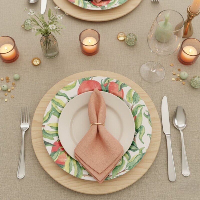 BAJO PLATO PLAST DIS FRUTA 33CM Unica