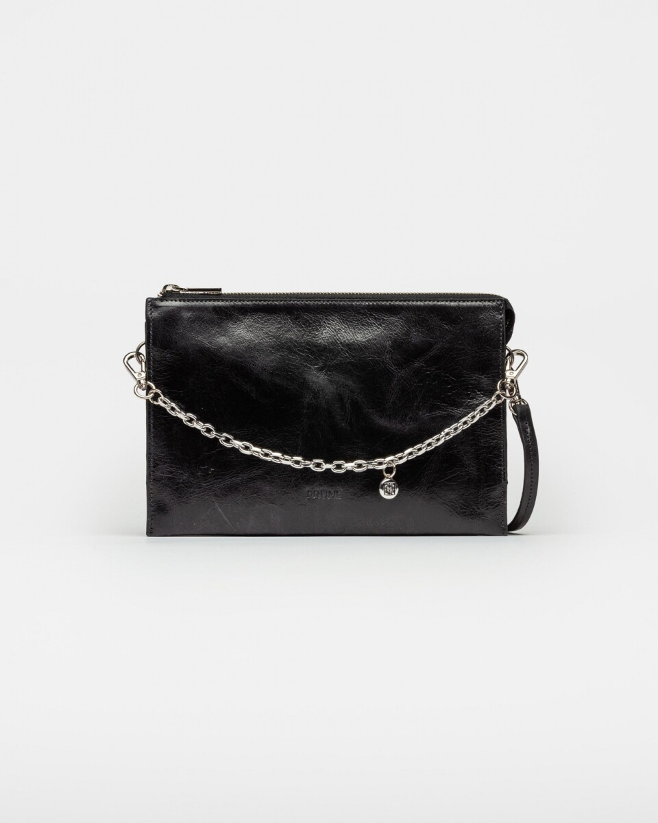 Bandolera Kaia en cuero arrugado - Negro 