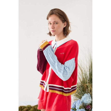 Cardigan Funny Rojo