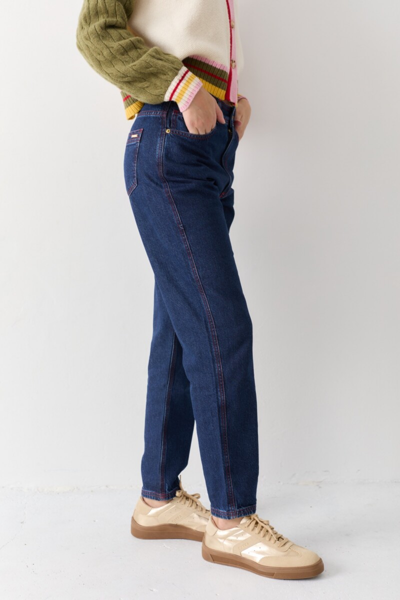 JEAN MOM FORTUNE Azul Oscuro