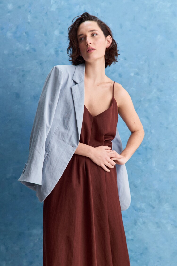 VESTIDO FER Marrón Corteza