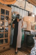 Vestido Amut NEGRO Y CRUDO