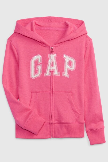 Canguro Logo Gap Con Cierre Sin Felpa Niña Pink Jubilee Nylon On