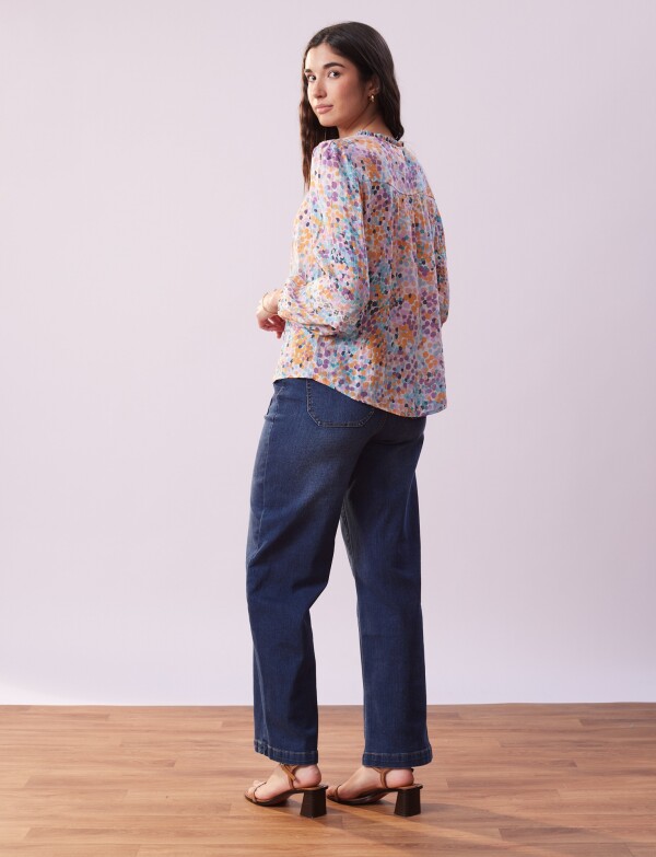Blusa Printed MULTI/ANARANJADO