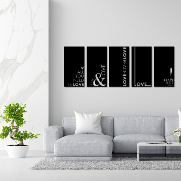 Set x5 Cuadros Calados Modernos Living Decorativo Tipo de Amor Frases Madera MDF Imback Color Negro Set x5 Cuadros Calados Modernos Living Decorativo Tipo de Amor Frases Madera MDF Imback Color Negro