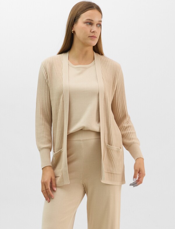 Cardigan Abierto BEIGE